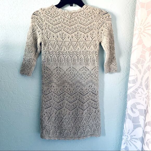 Cat & Jack Gray Silver Sparkle Knit Sweater Dress Size Large - Picture 2 of 7